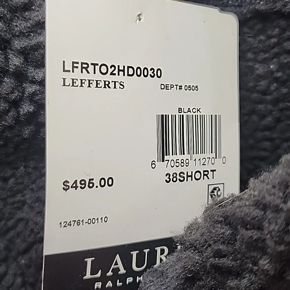 Lauren Ralph Lauren Men's Black Polyester‎ Coat Size 38 Short Black